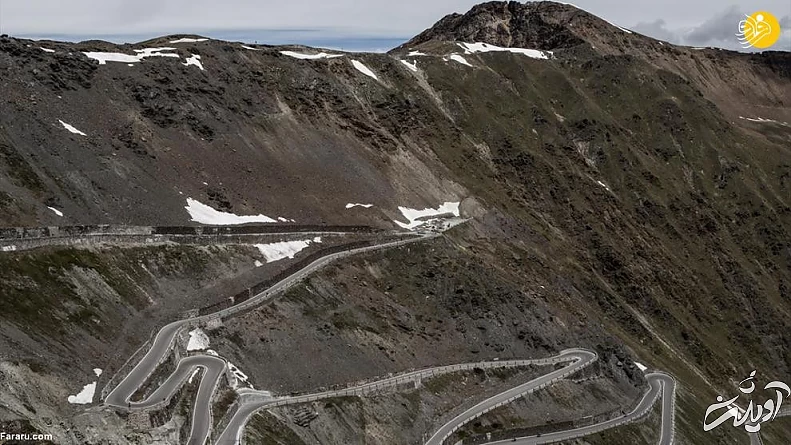 (تصاویر) خطرناکترین جاده جهان در دامنه آلپ